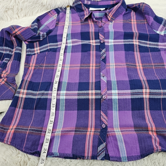 St. John's Bay Plaid Cotton Button Down Shirt - Picture 5 of 10